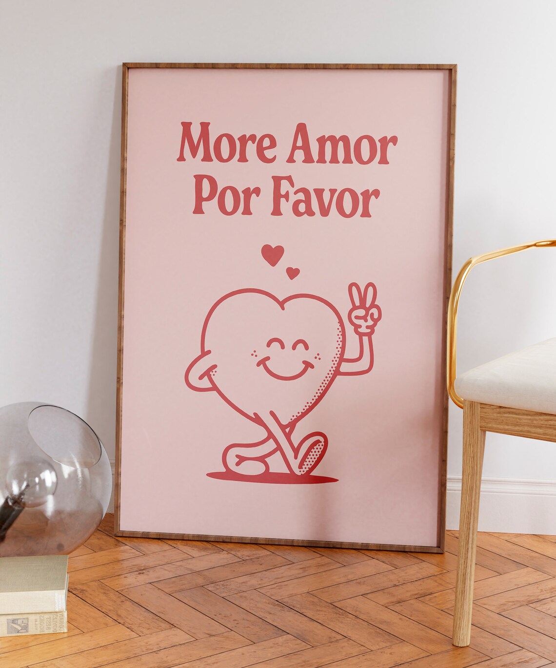 Love 70s Retro Art Print, Groovy Valentine Decor - Image 4