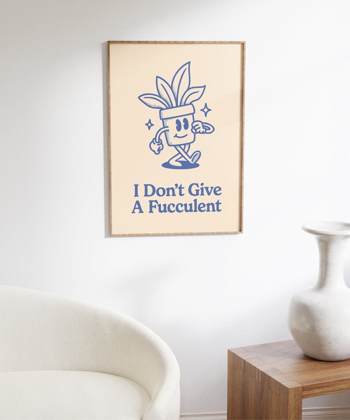 Succulent Retro Plant Art Print, Quirky Decor - Image 6