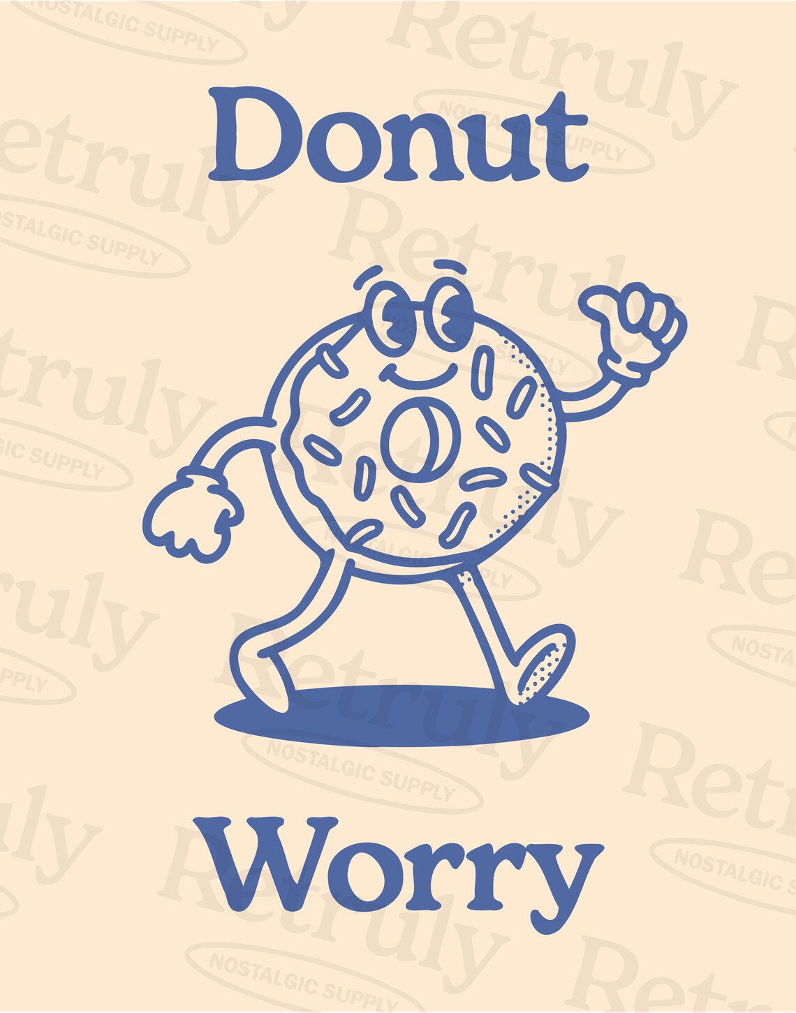 Donut Themed Retro Motivational Art Print - Image 2