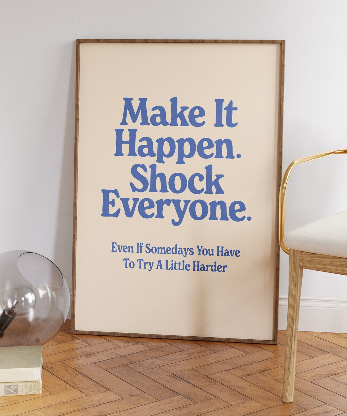 Make It Happen Quote Print Motivational Typography Poster Trendy Wall Art Daily Motivation Print Positive Affirmation - Image 7
