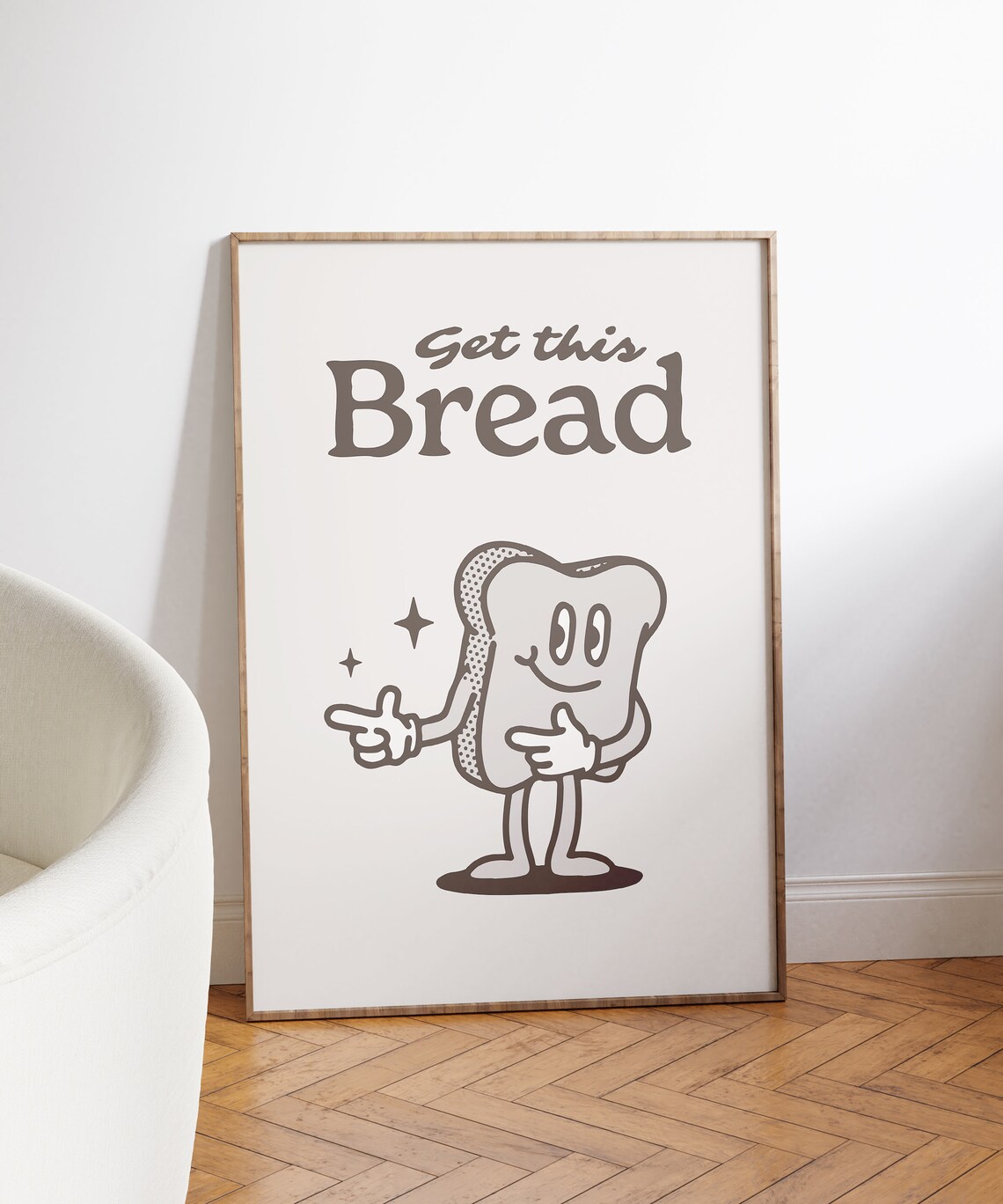 Groovy Motivation Retro Bread Quote Art Print - Image 3