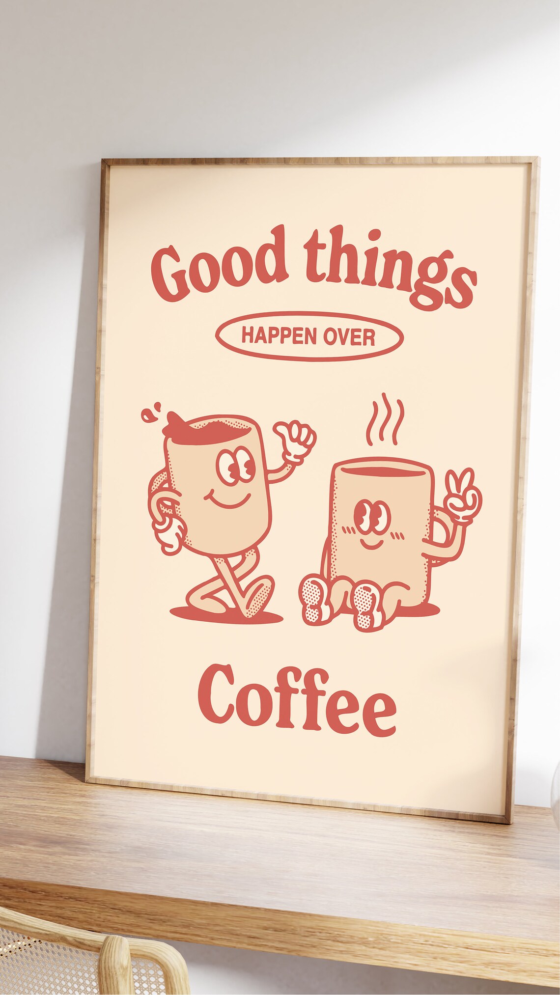 Retro Coffee Poster, Kitchen Coffee Wall Art - Image 2