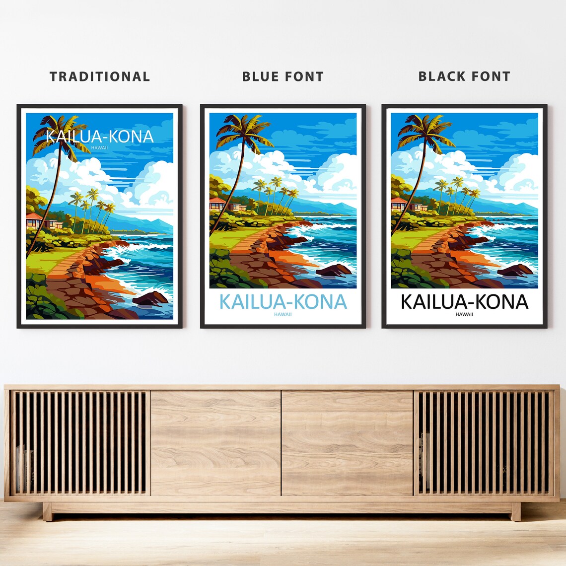Kailua Kona Travel Poster, Hawaii Wall Decor - Image 2