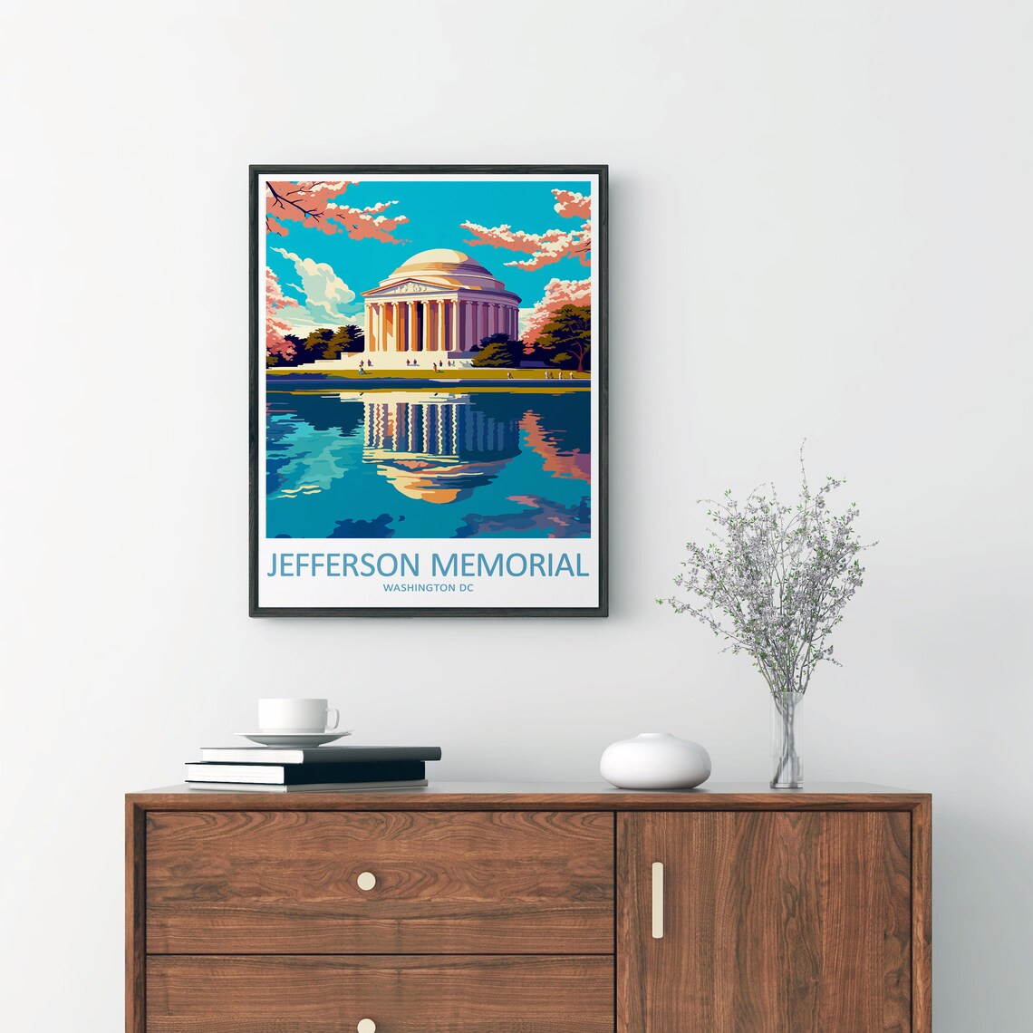 Jefferson Memorial Travel Poster, Washington DC Gift - Image 2