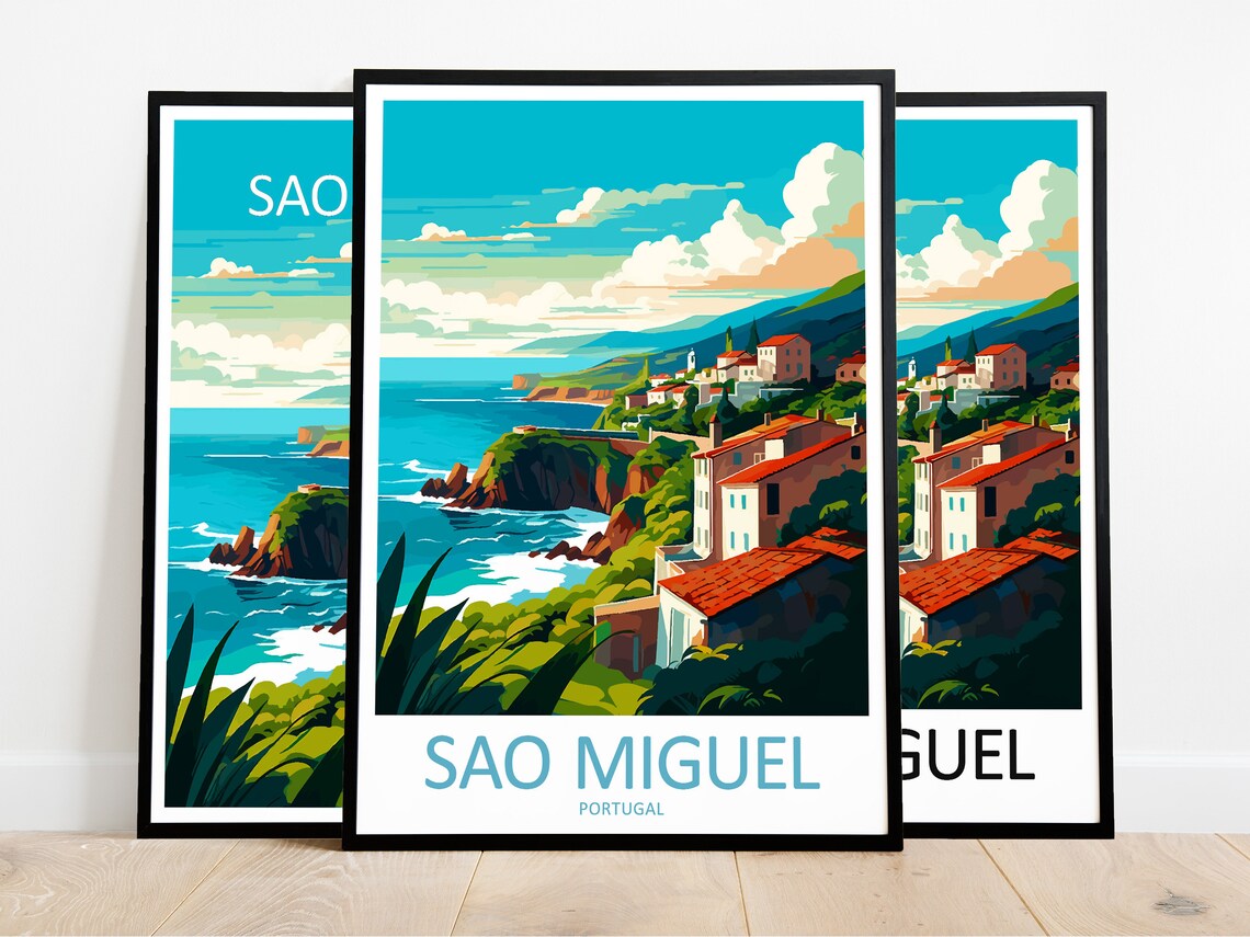 Sao Miguel Travel Poster, Portugal Home Decor - Image 3