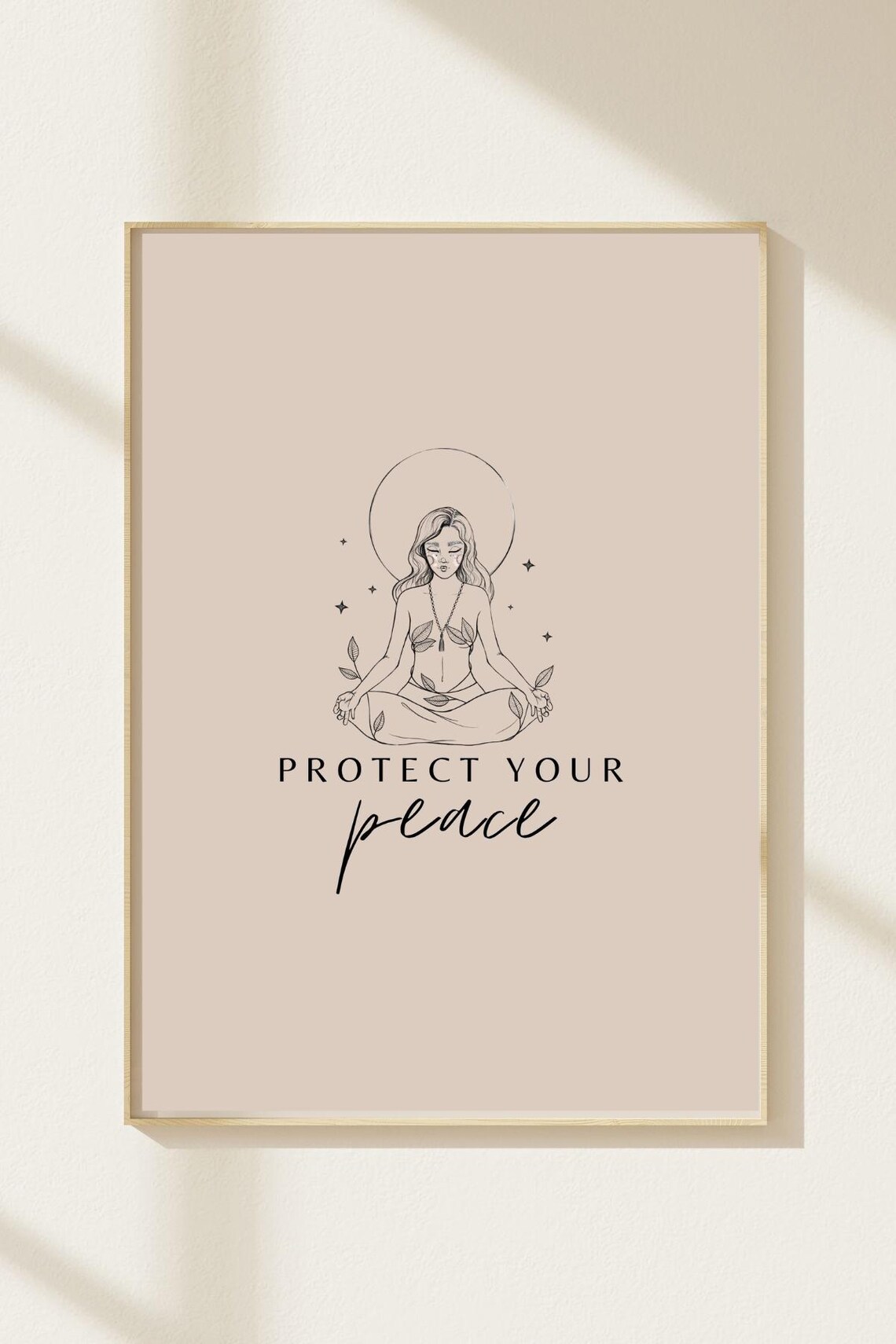 Protect Your Peace Breathe Meditation Line Art Duo Print Set - Image 3