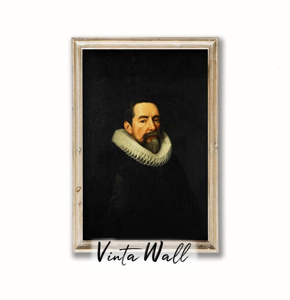 Bearded Gentleman Ruff Collar Baroque Portrait Vintage Art Poster