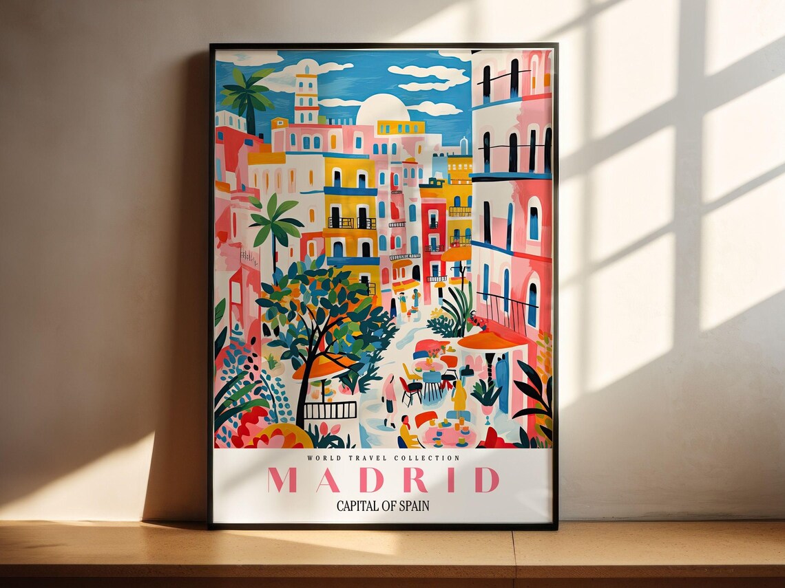 Madrid Travel Poster, Vintage Spanish City Print - Image 2