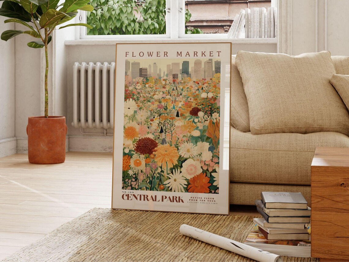 Flower Market New York City Travel Poster - Image 2