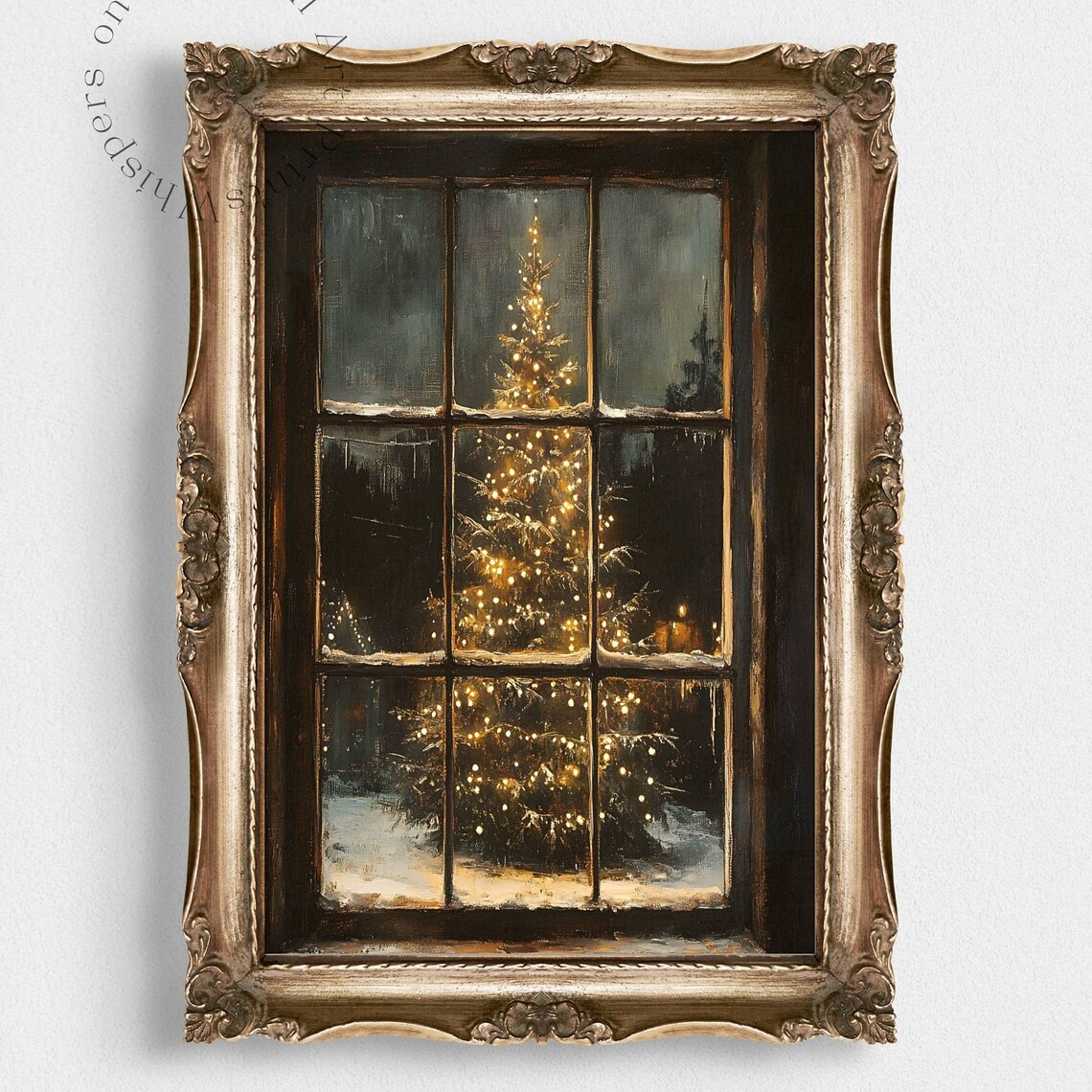 Nostalgic Christmas Tree Art Print, Rustic Holiday Decor - Image 6