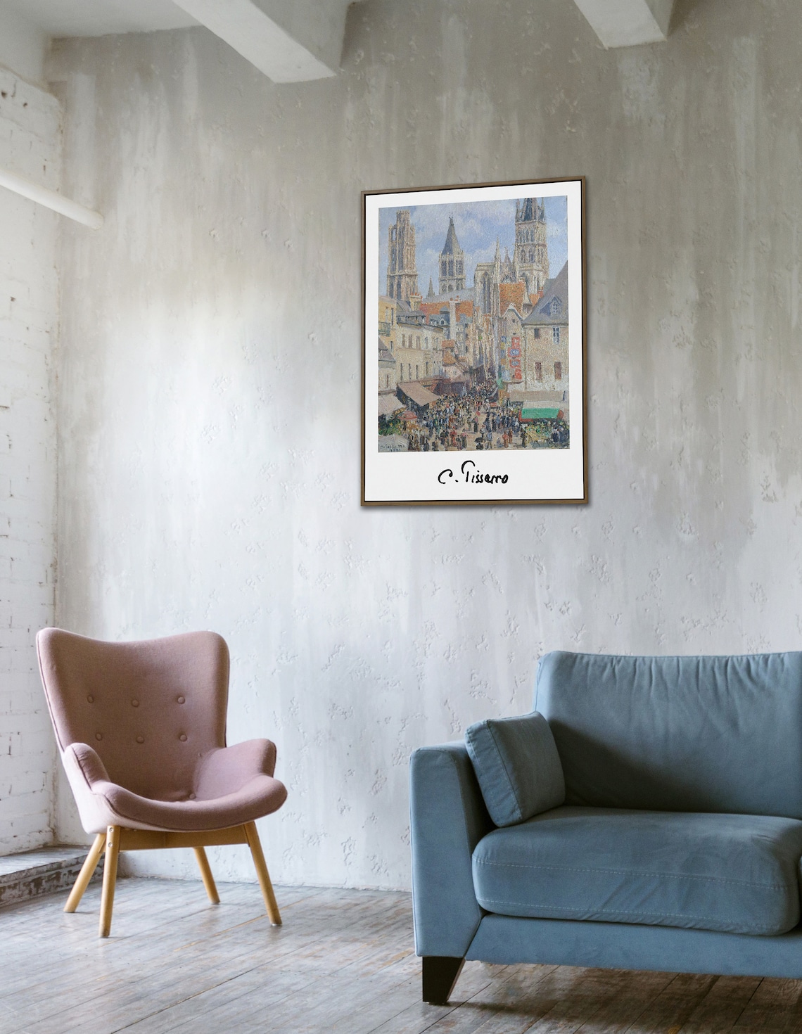 Camille Pissarro Rue De L Epicerie Rouen Market Street Poster - Image 3