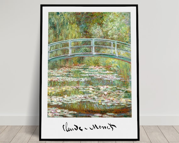 Claude Monet Pool Of Water Lilies 1899 Impressionist Bridge Poster