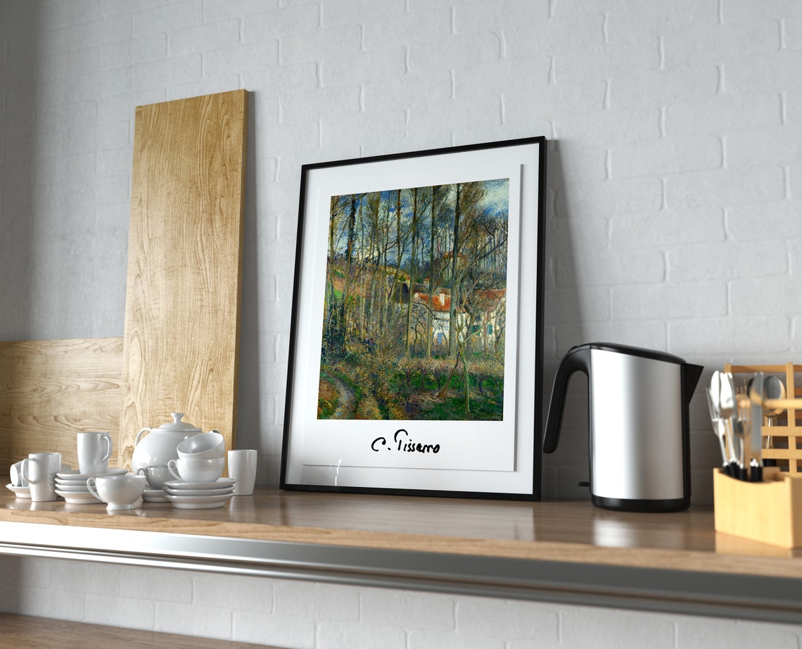 Camille Pissarro Bare Trees Woodland Path Landscape Painting Poster - Image 4