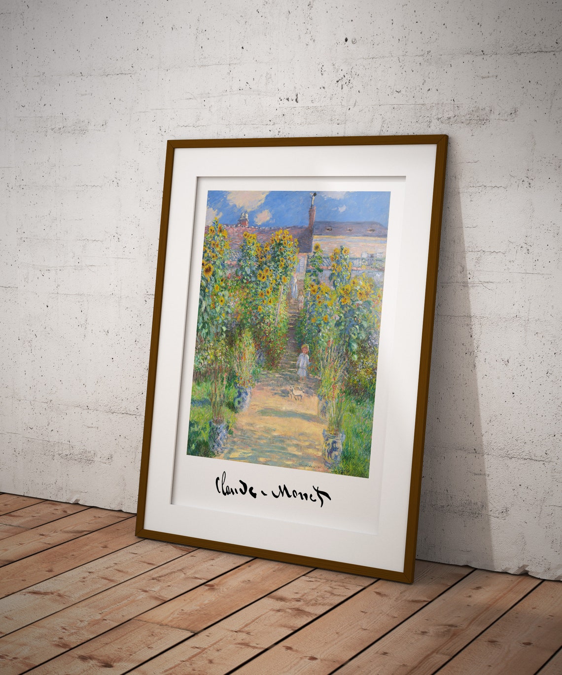 Claude Monet The Artist Garden At Vetheuil Sunflowers Poster - Image 2