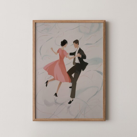 People Dancing Painting Whimsical Dance Wall Art Prints