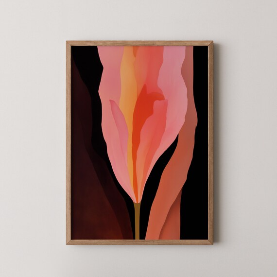 Georgia Okeeffe Painting Print Large Wall Art Abstract Botanical Poster