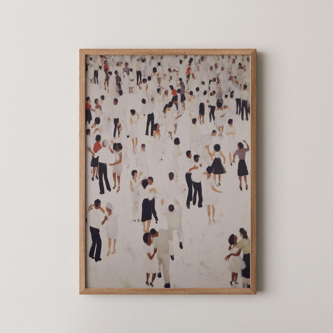 Tiny People Painting Whimsical Dance Art Print