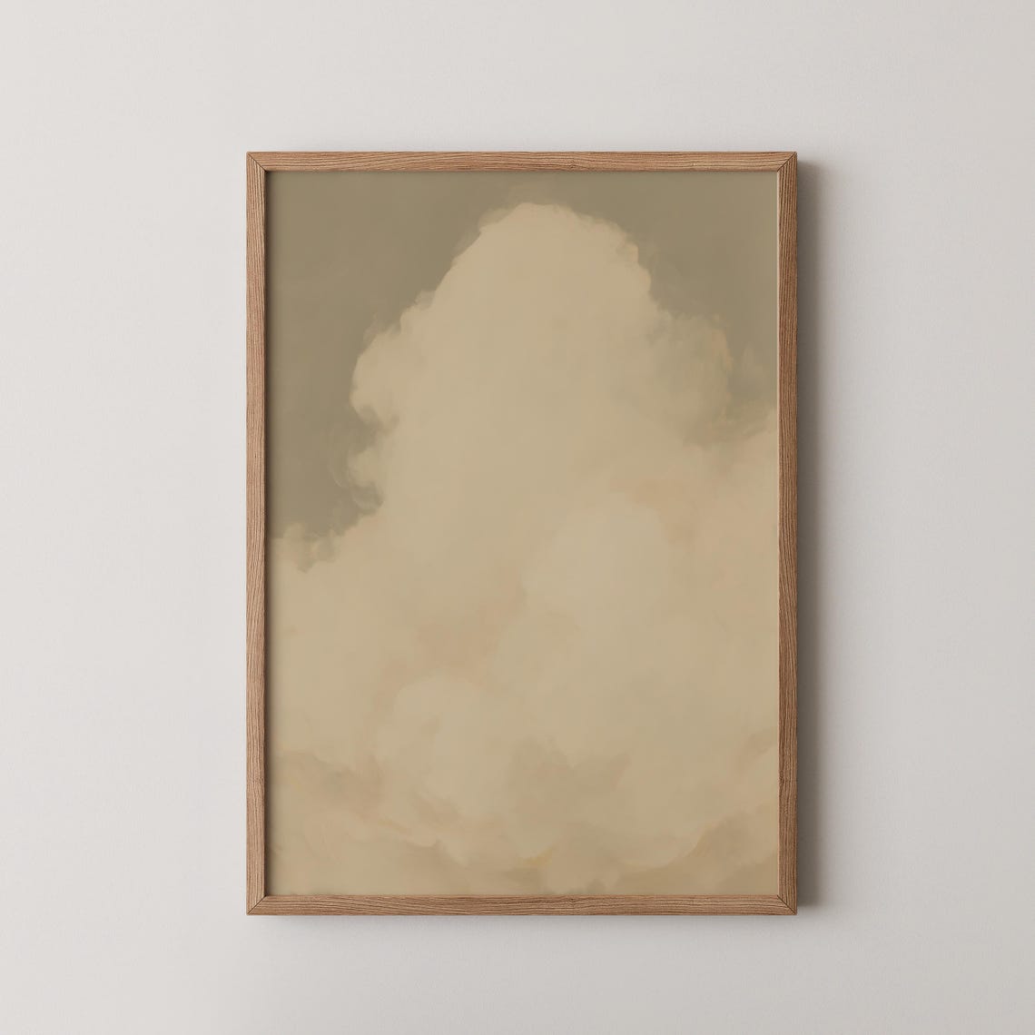 Soft Beige Cloud Drift Minimalist Sky Abstract Calm Neutral Wall Art