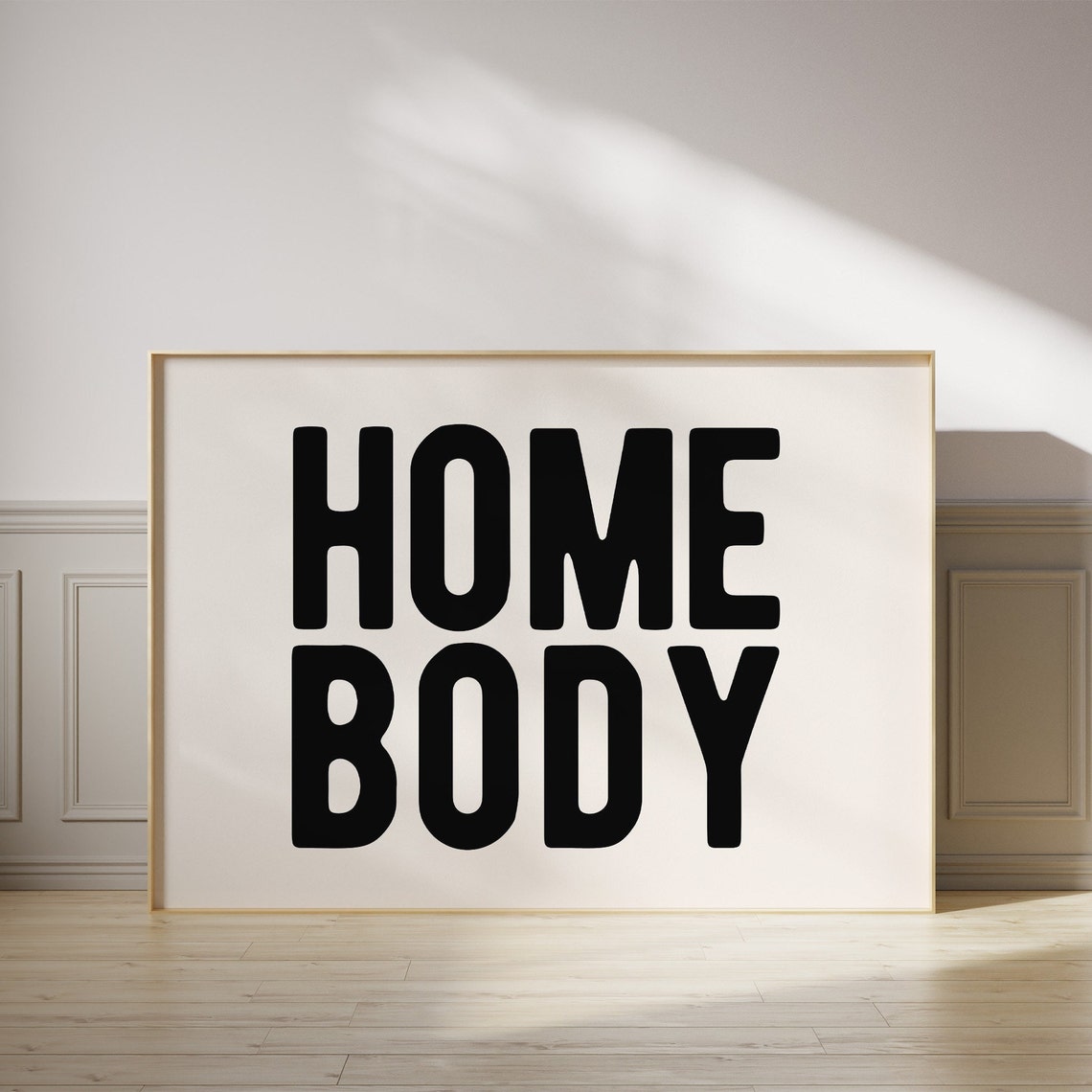 Home Body Bold Black Typography Poster Retro Fun Statement Decor - Image 2