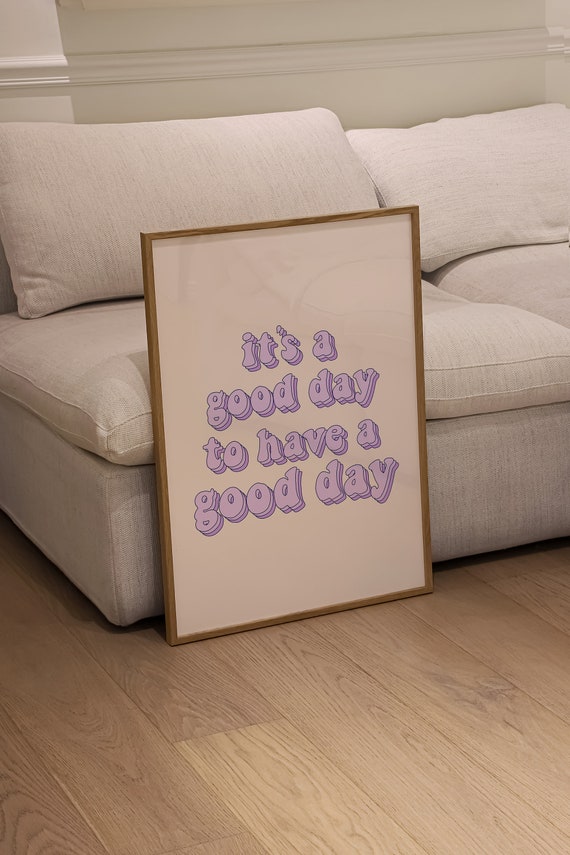 Typography Poster, Purple Y2K Wall Art Print