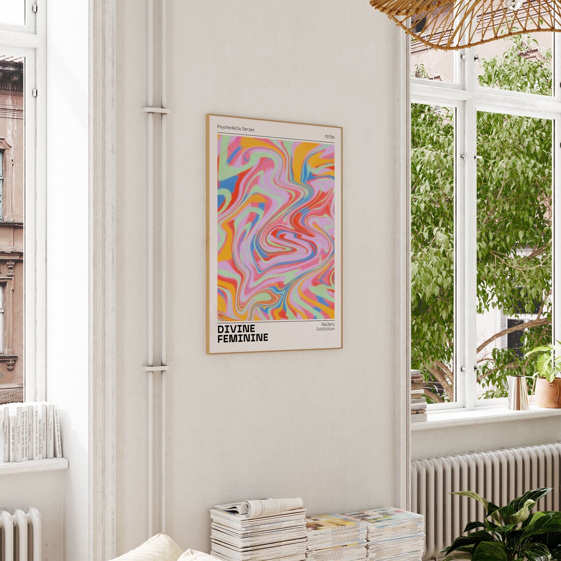 Divine Feminine Spiritual Aura Poster, Retro Decor - Image 3