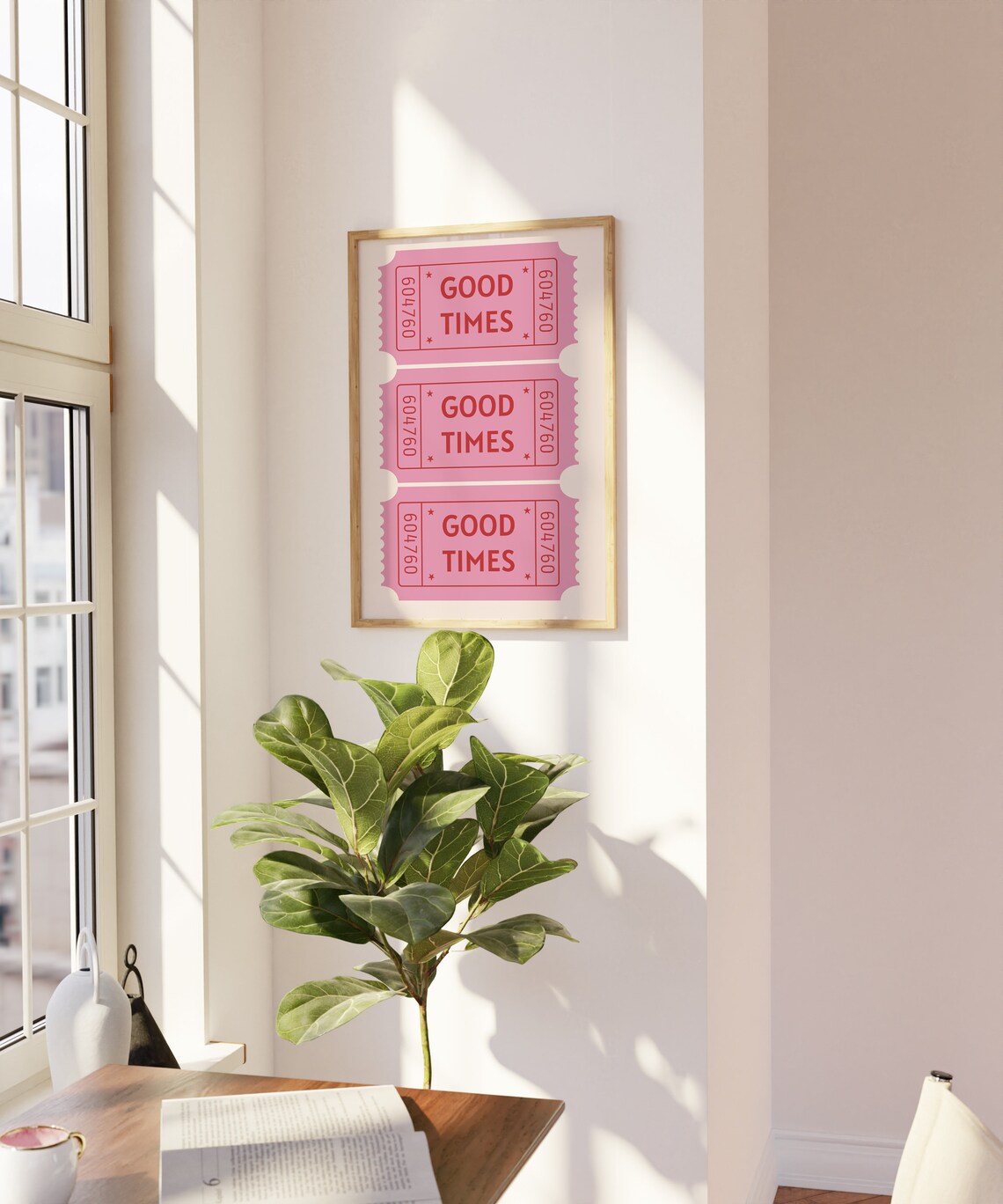 Good Times Ticket Art Print, Retro Bar Cart Decor - Image 2