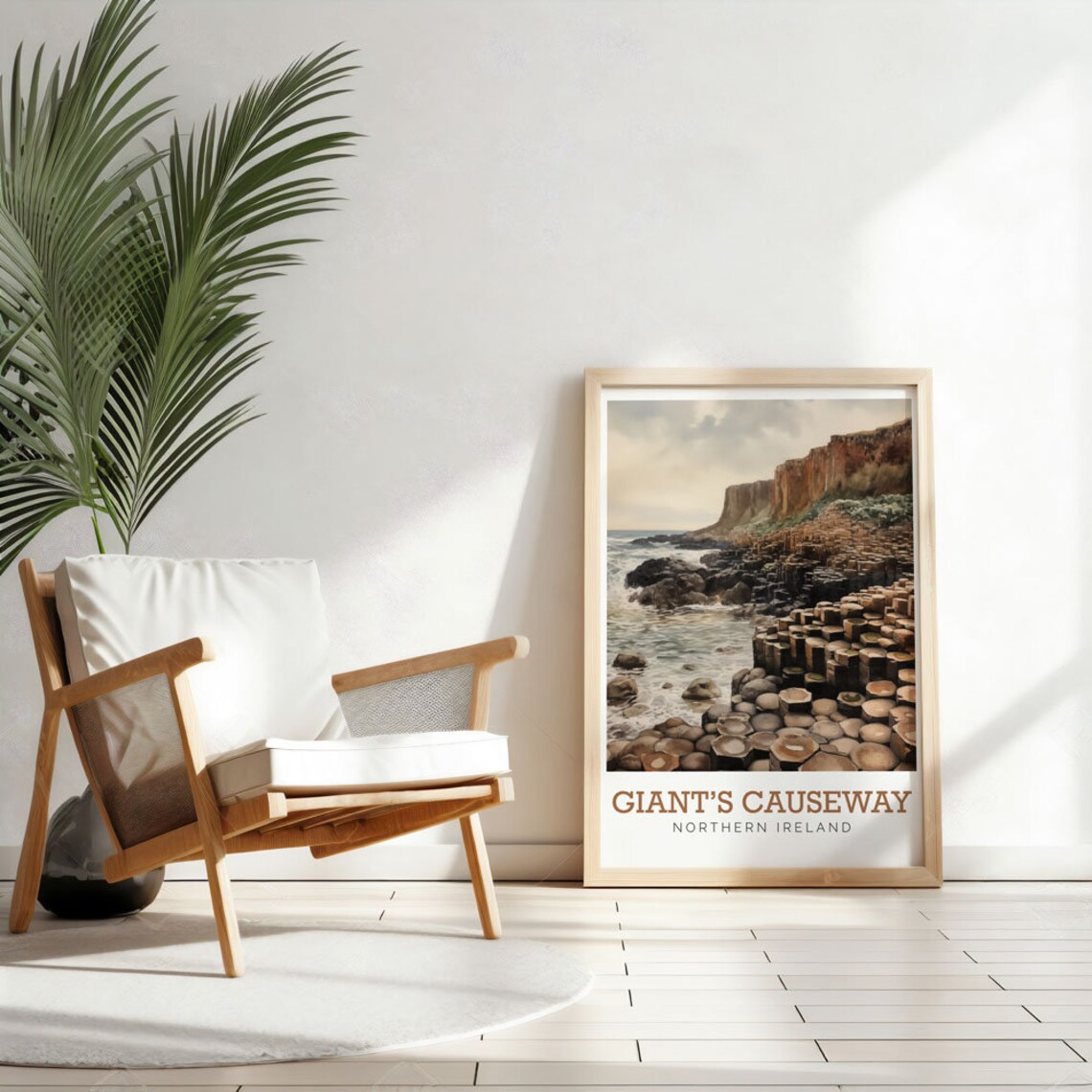 Giant's Causeway Watercolor Art Print - Image 2