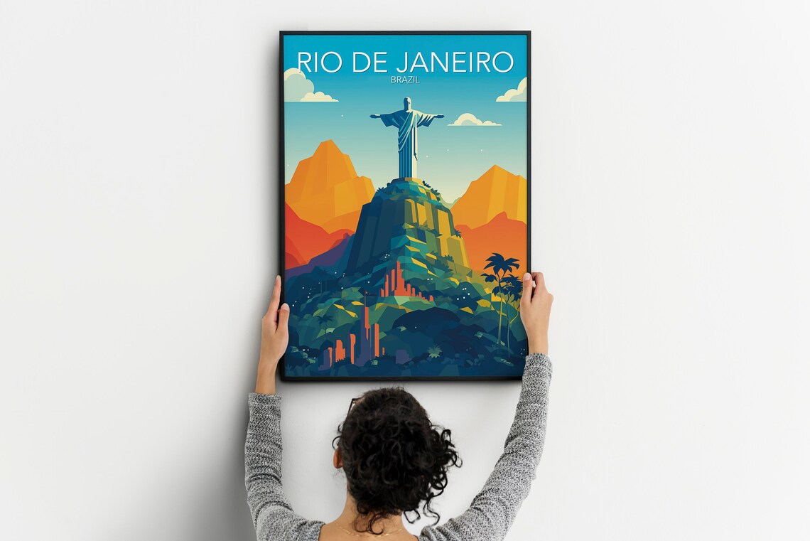 Christ the Redeemer, Rio De Janeiro Modern Poster - Image 2