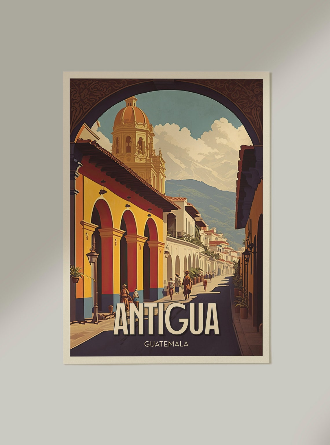 Antigua Guatemala Art Print Vintage Poster Print Available In Many Sizes Or - Image 2