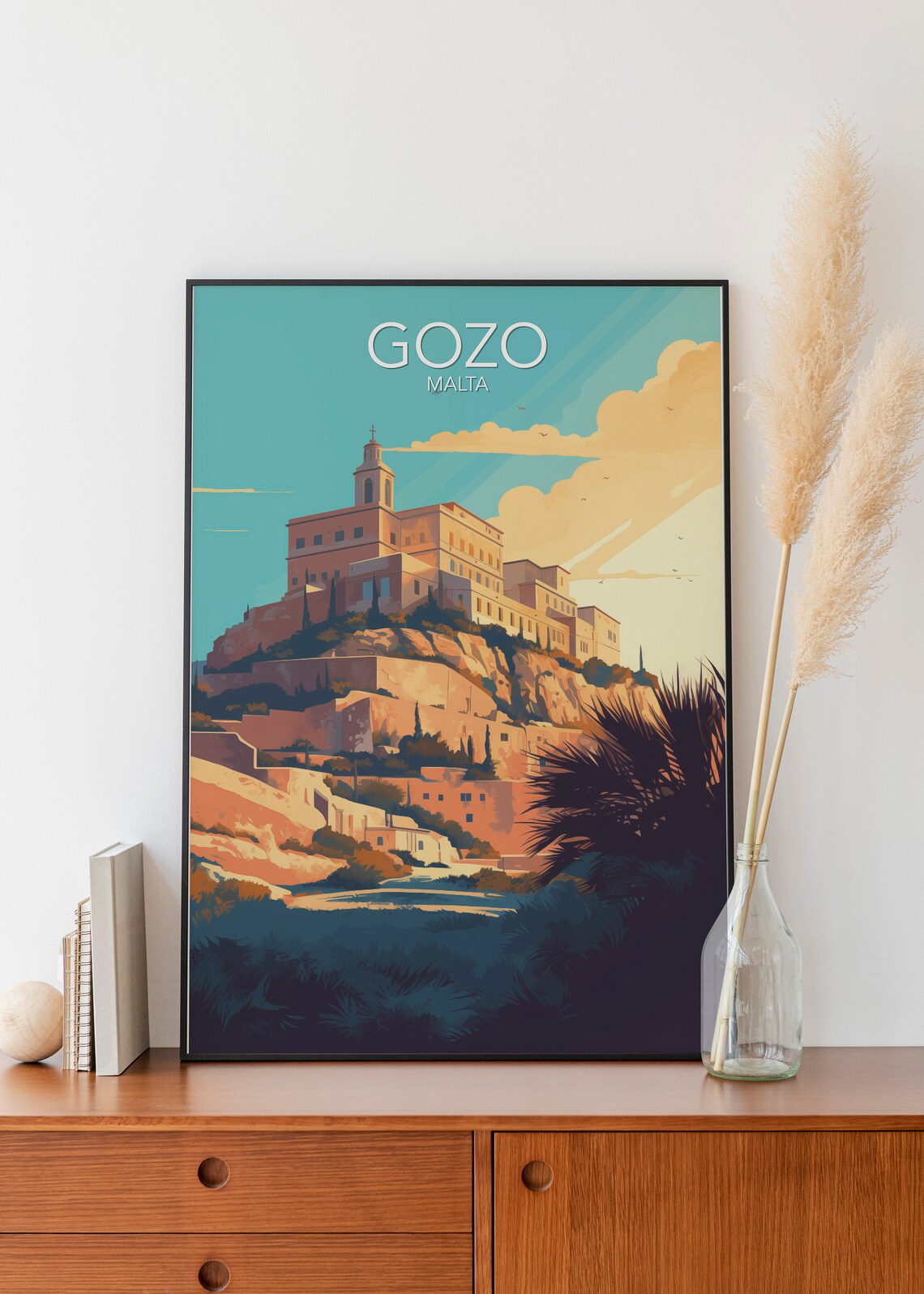 Gozo Modern Art Print, Contemporary Travel Poster - Image 3