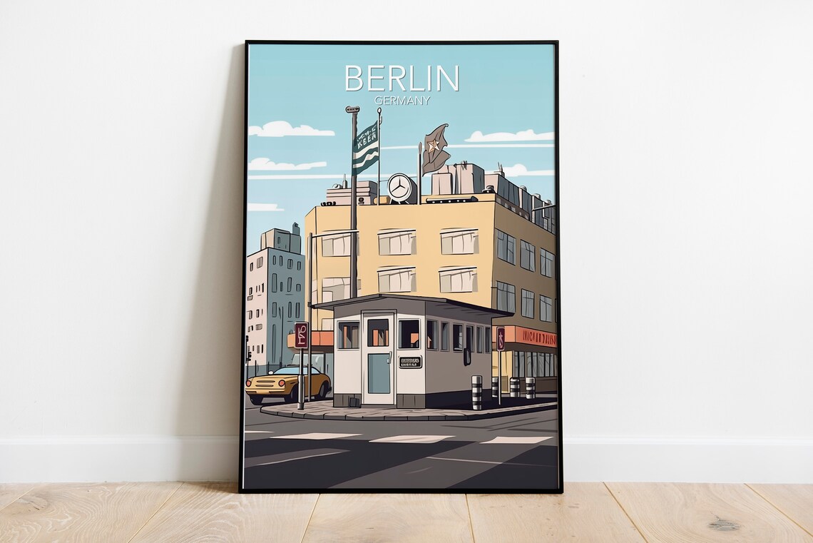 Berlin Checkpoint Charlie Modern Art Print