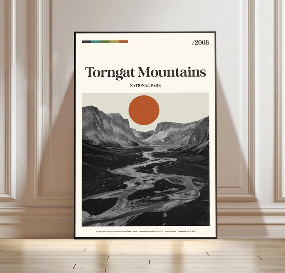 Torngat Mountains National Park Labrador Canada Minimalist Travel Poster
