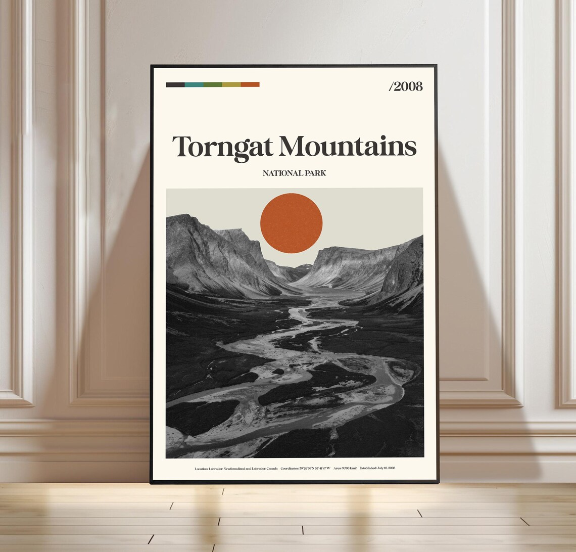 Torngat Mountains National Park Labrador Canada Minimalist Travel Poster
