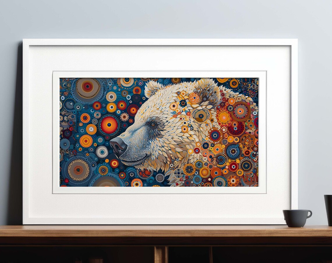 Spirit Bear Wall Art Print, Metis Inspired