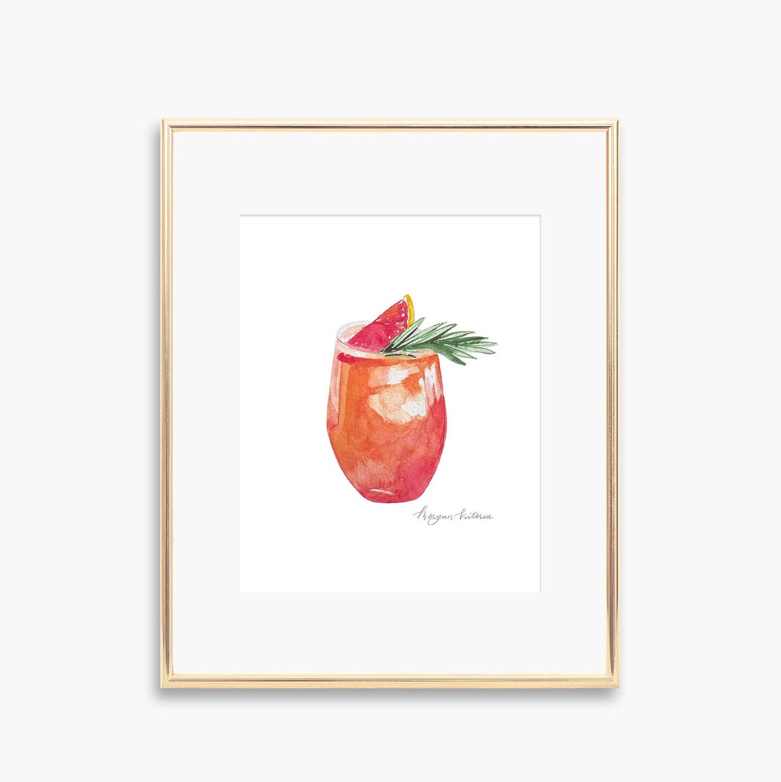 Aperol Spritz Watercolor Art Print