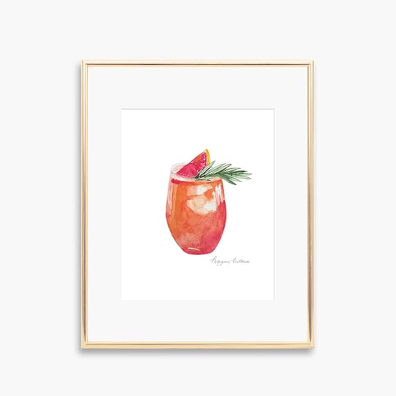 Aperol Spritz Watercolor Art Print