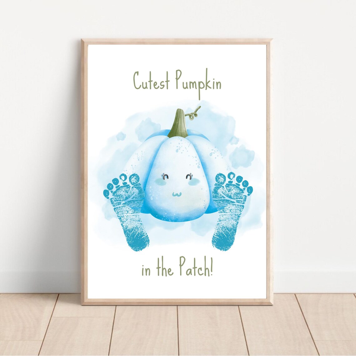 My First Fall Footprint and Handprint Art Print - Image 3