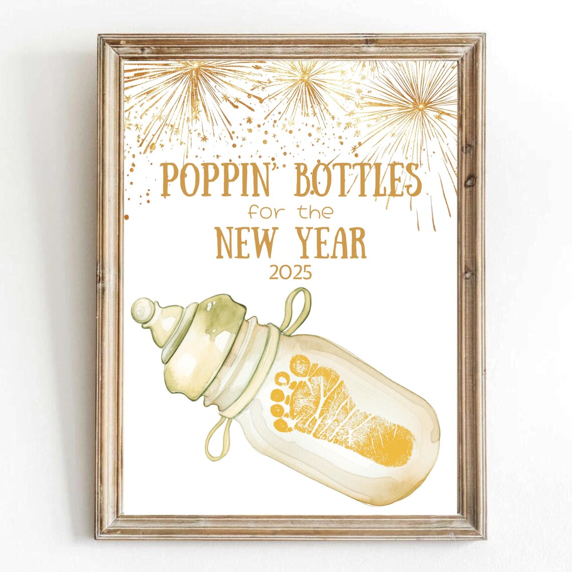 Poppin The Bottle Happy New Year 2025 Art Print