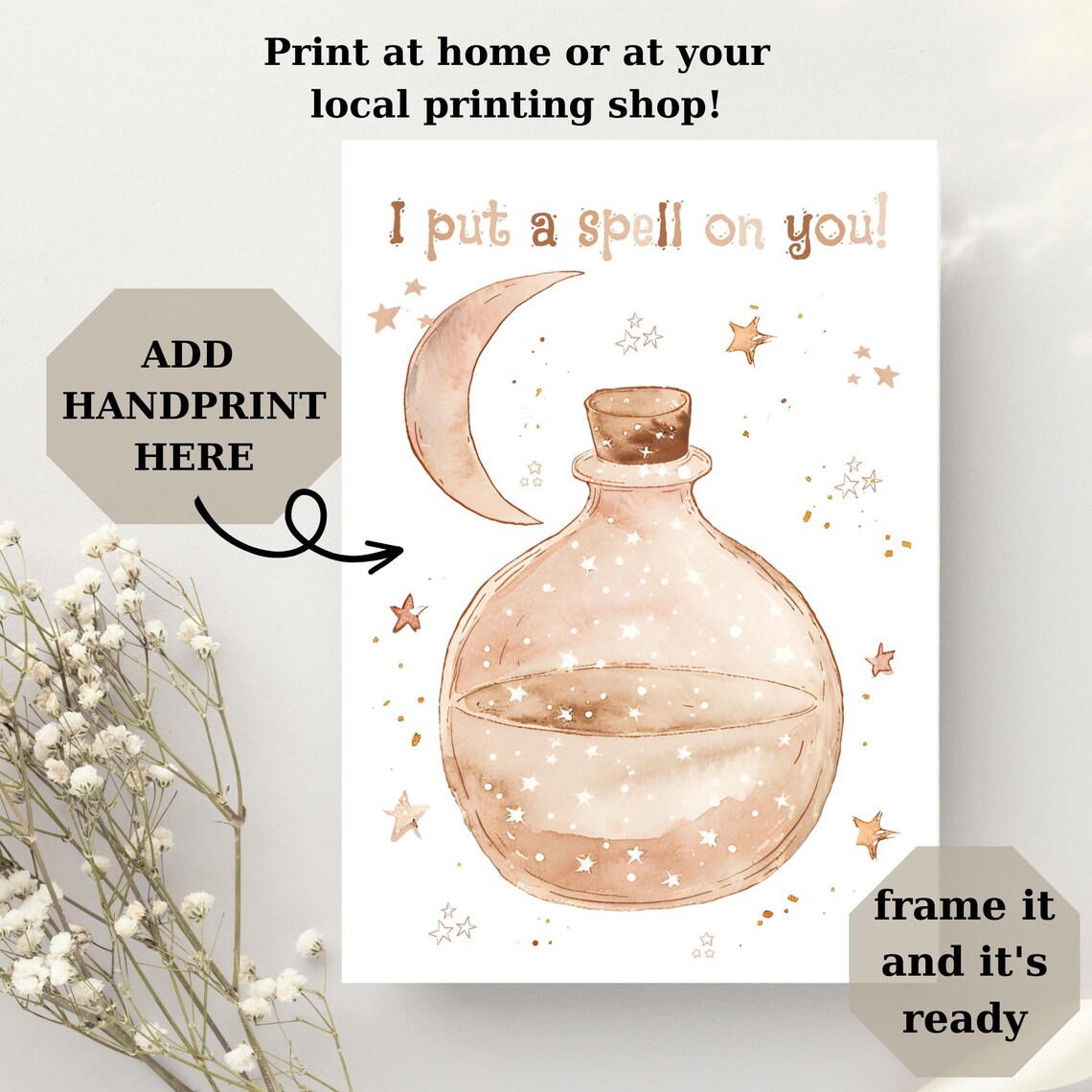 My First Halloween Footprint, Baby Art Print - Image 3