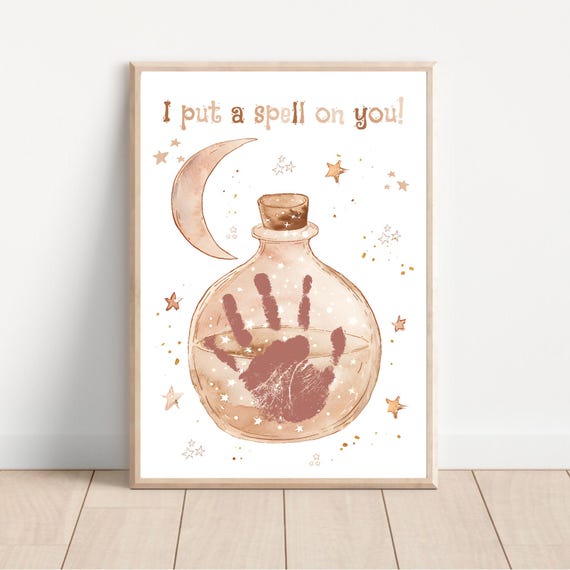 My First Halloween Footprint, Baby Art Print