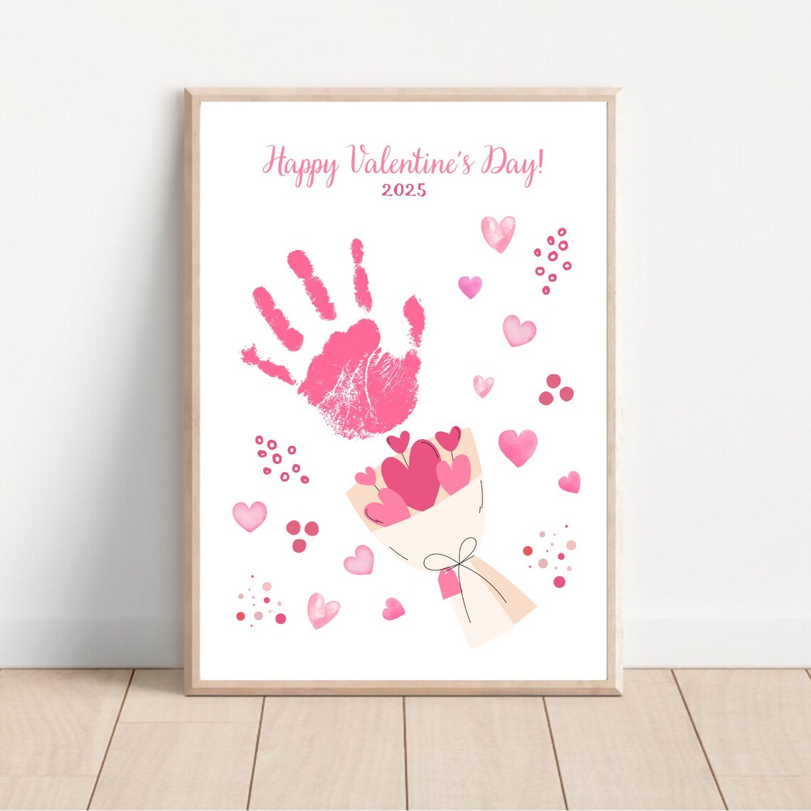 My First Valentine Handprint Heart Love Art Print - Image 2