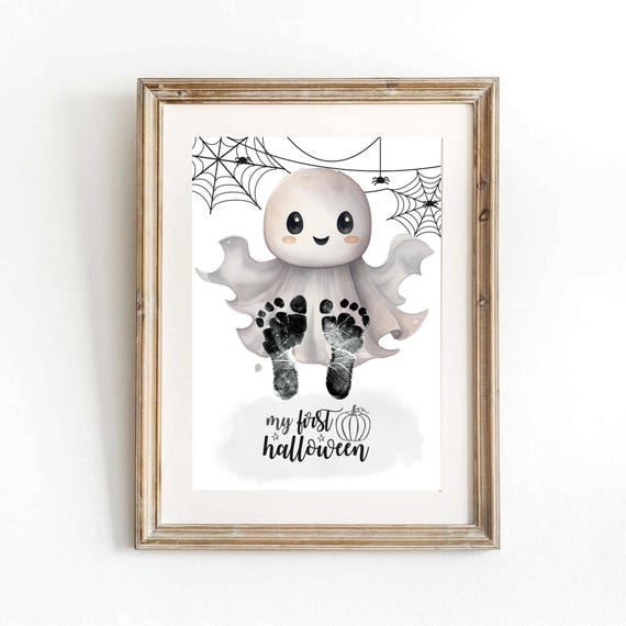 My First Halloween Footprint Craft Poster