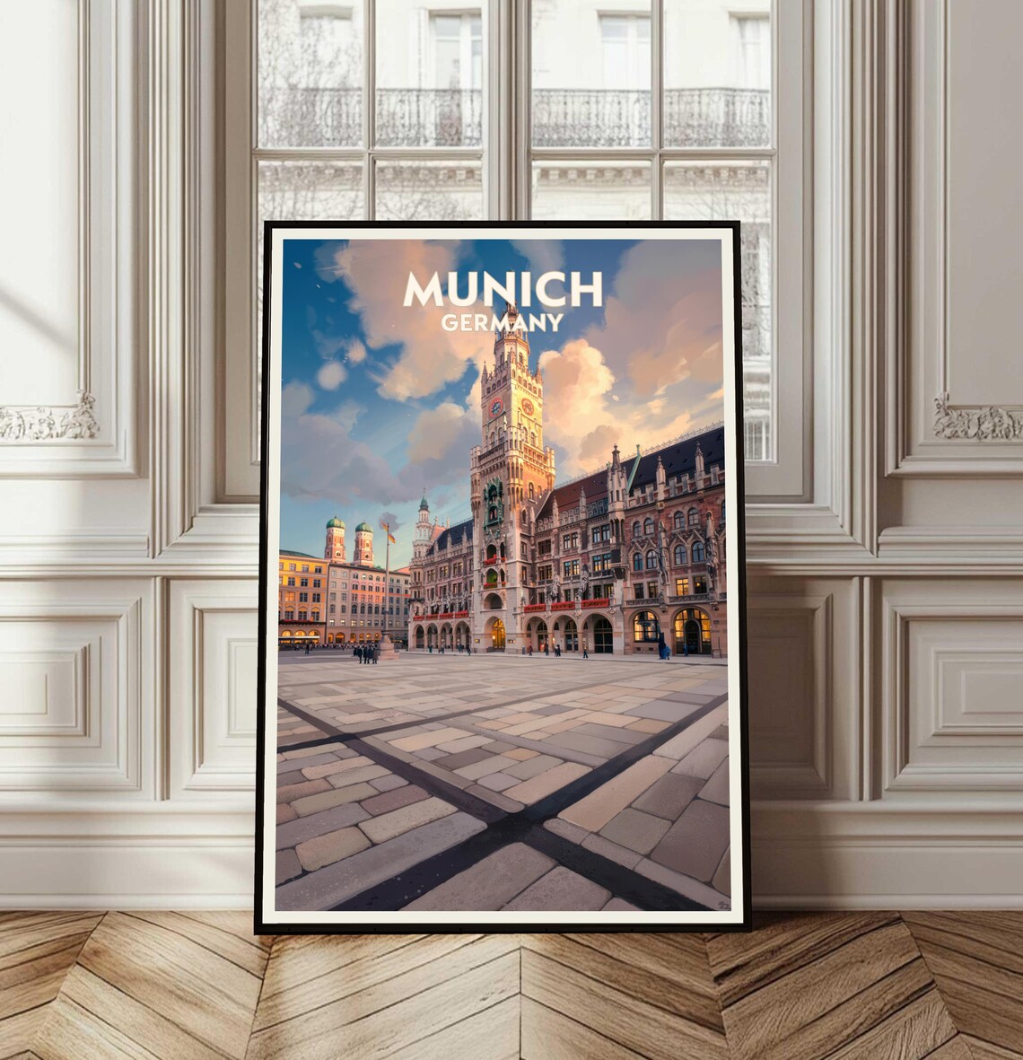 Munich Poster Travel Germany Print Wall Art Cityscape Gift