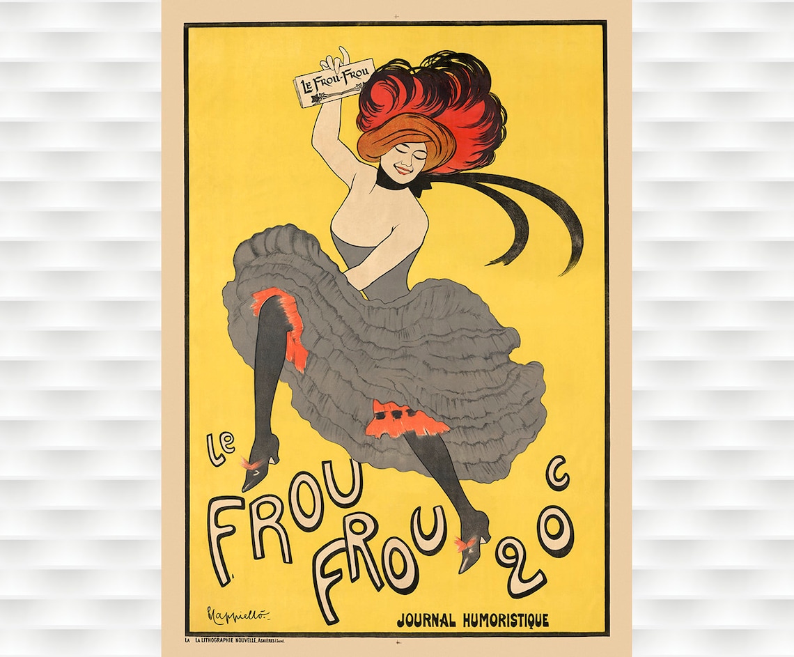 Le Frou Frou Journal Humoristique Cappiello Vintage French Poster