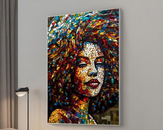 Curly Hair Beauty Woman Canvas Painting Fashion Wall Art Modern Decor Stylish Portrait Home