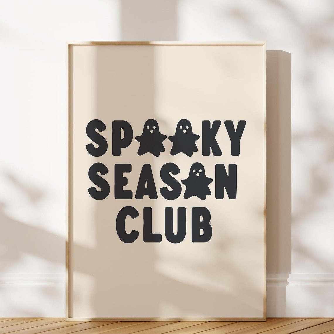 Spooky Season Club Cute Little Ghosts Halloween Party Poster