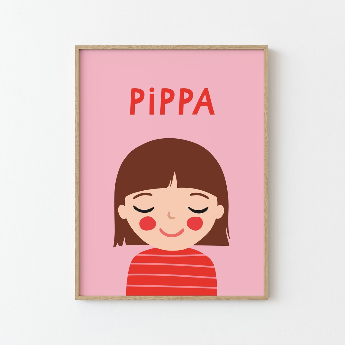 Personalized Girl Portrait Illustration Art Print - Image 2