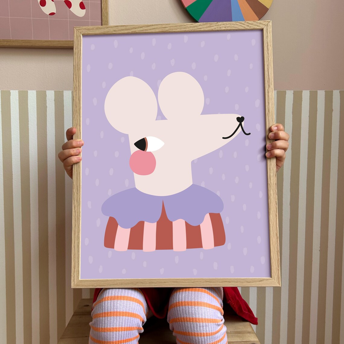 Mouse Illustration Poster for Kids Nursery Decor - Image 3