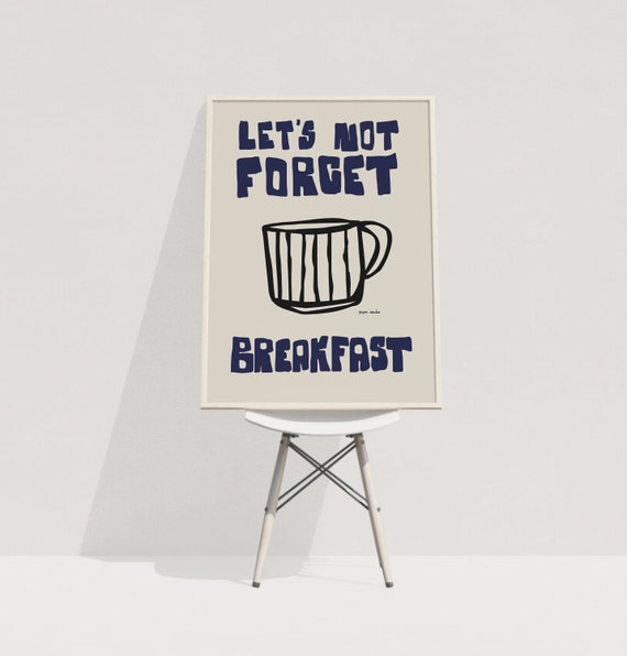 Coffee Poster I Funny Art Quote Print Trendy Retro Breakfast Arti Modern Kitchen