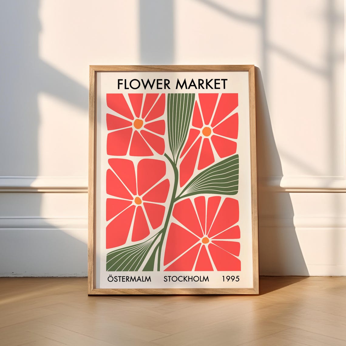 Flower Market Ostermalm Stockholm Botanical Art Wall Decor Poster